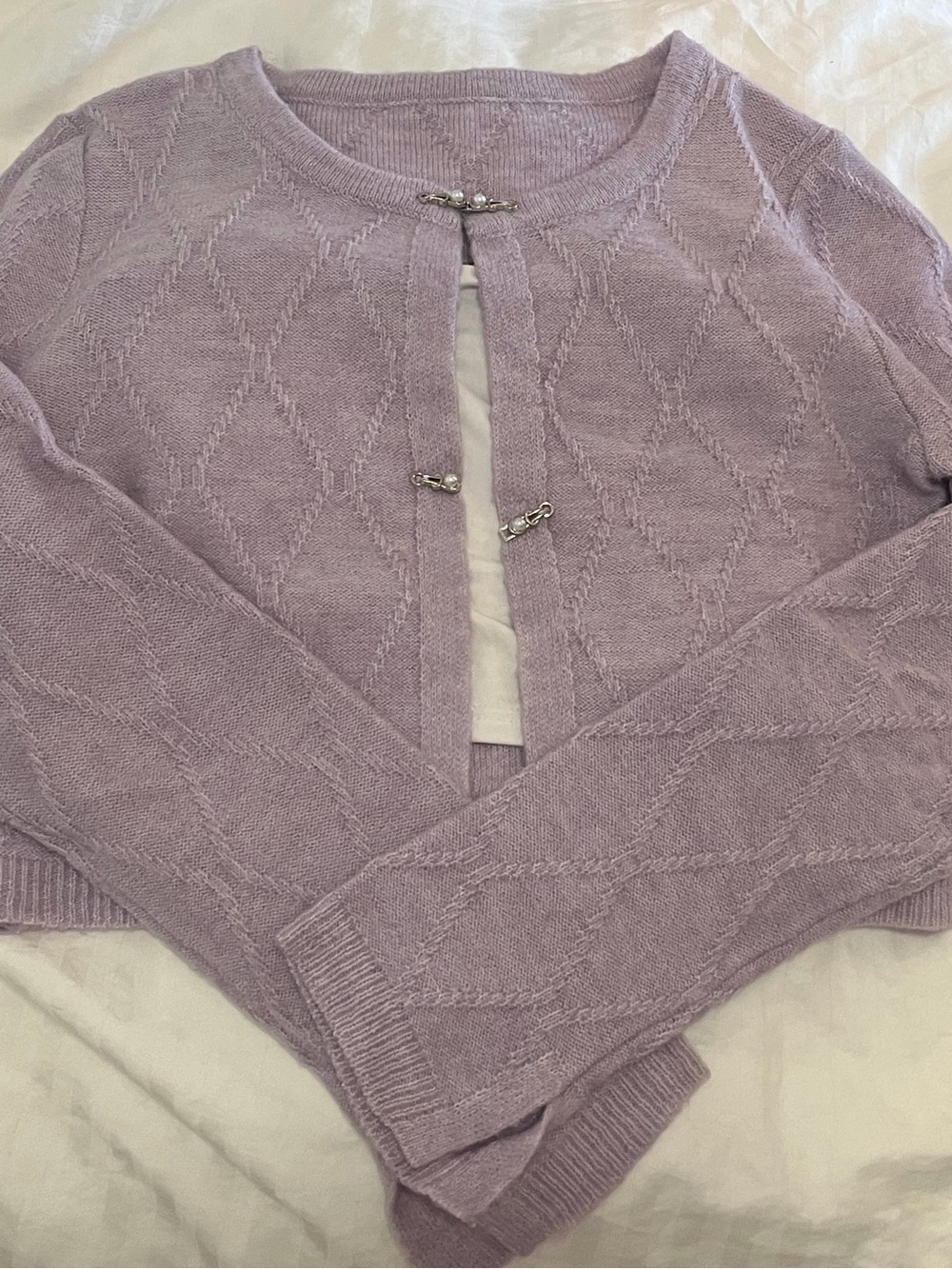Cider Cable Knit Cropped Cardigan